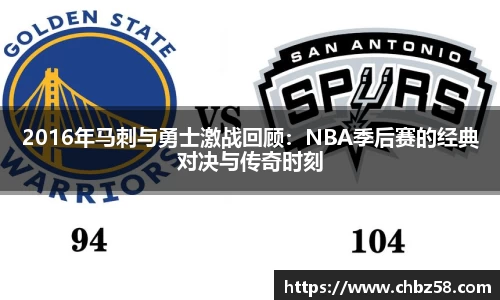 2016年马刺与勇士激战回顾：NBA季后赛的经典对决与传奇时刻